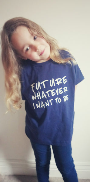 Mega cute "Future whatever I want to be" unisex kids childrens t shirt