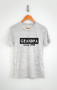 "Grandpa since..." customised mens slogan top