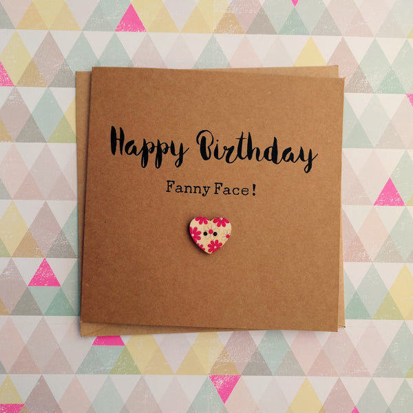 Fanny Face birthday card