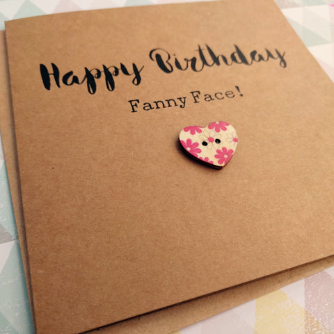 Fanny Face birthday card