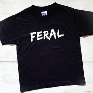 "Feral" unisex kids childrens t shirt