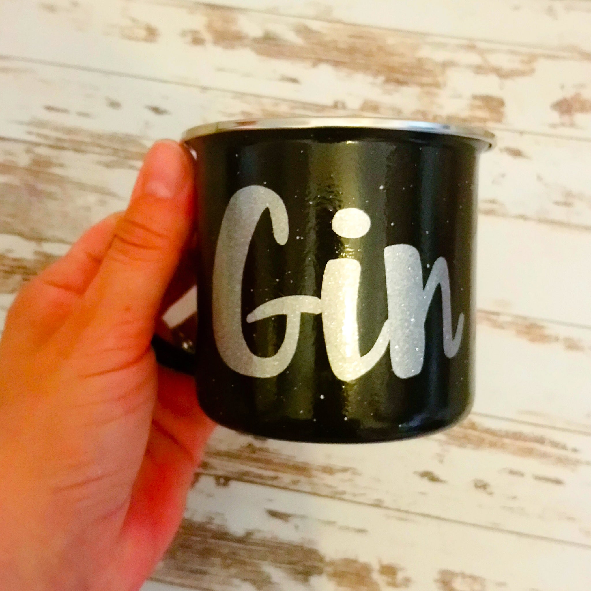 Enamel "Gin" camping mug