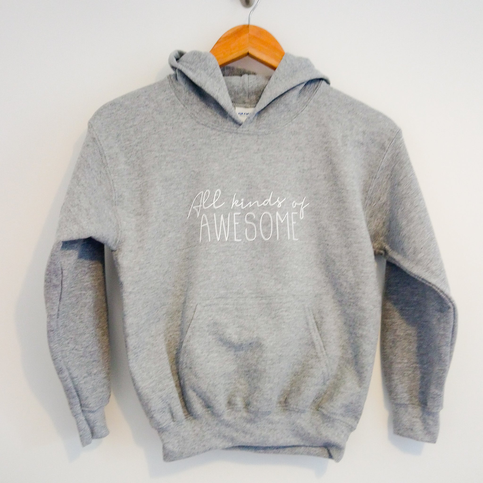 Super cute "All kinds of awesome" unisex kids childrens hoodie