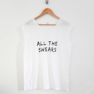 "All the swears" slogan top (style 2)
