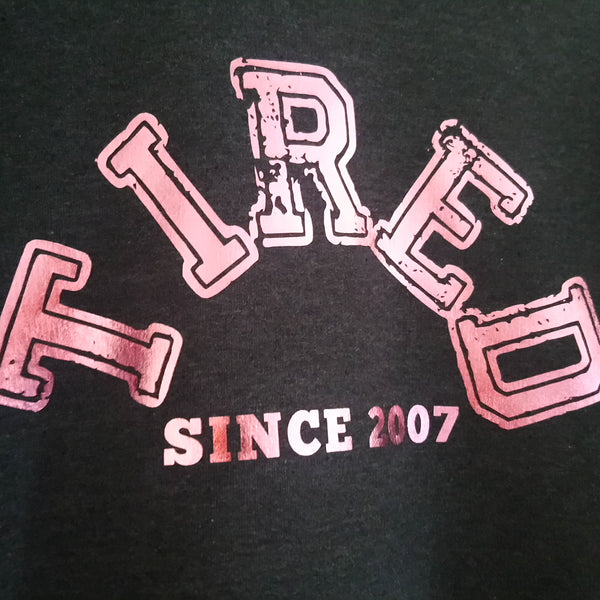 "Tired since... " customised year slogan sweatshirt