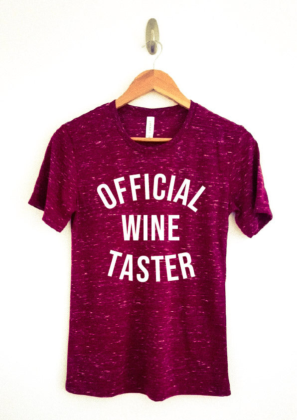 "Official wine taster" slogan top
