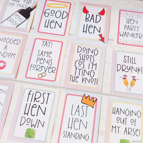 Hen Party Milestone Cards