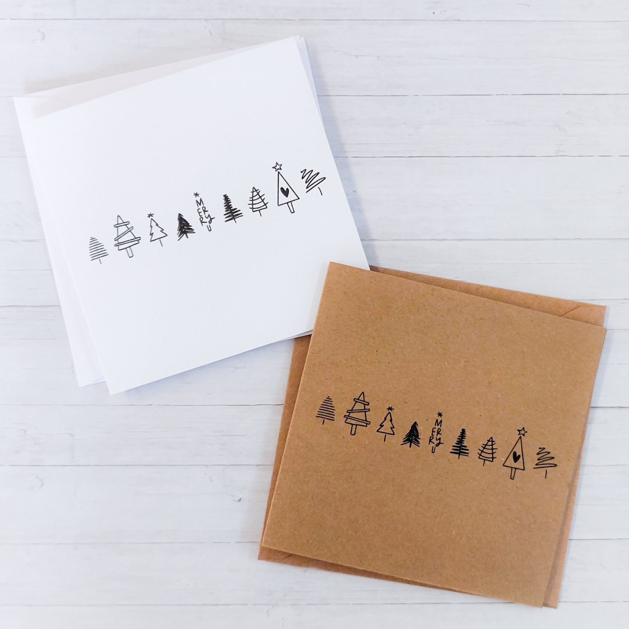 Pack of 5 Simple Christmas Cards