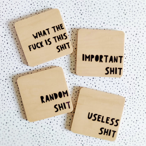 Set of 4 'Shit' Magnets