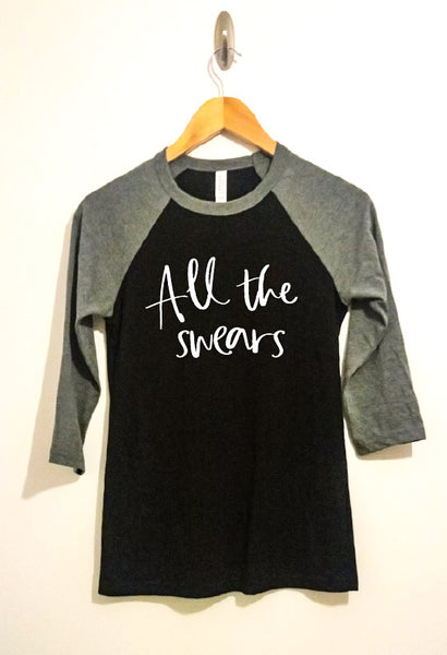 "All the swears" slogan top (style 1)