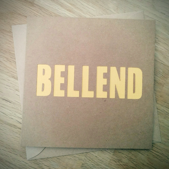 Bell End Rude Funny rude cute paper cut 'Bellend' card - any occasion – Kiss My Card